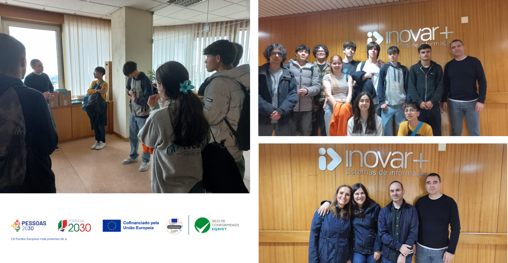Alunos dos Cursos Profissionais de Informática (TGPSI e PI) Visitam a Empresa Inovar+